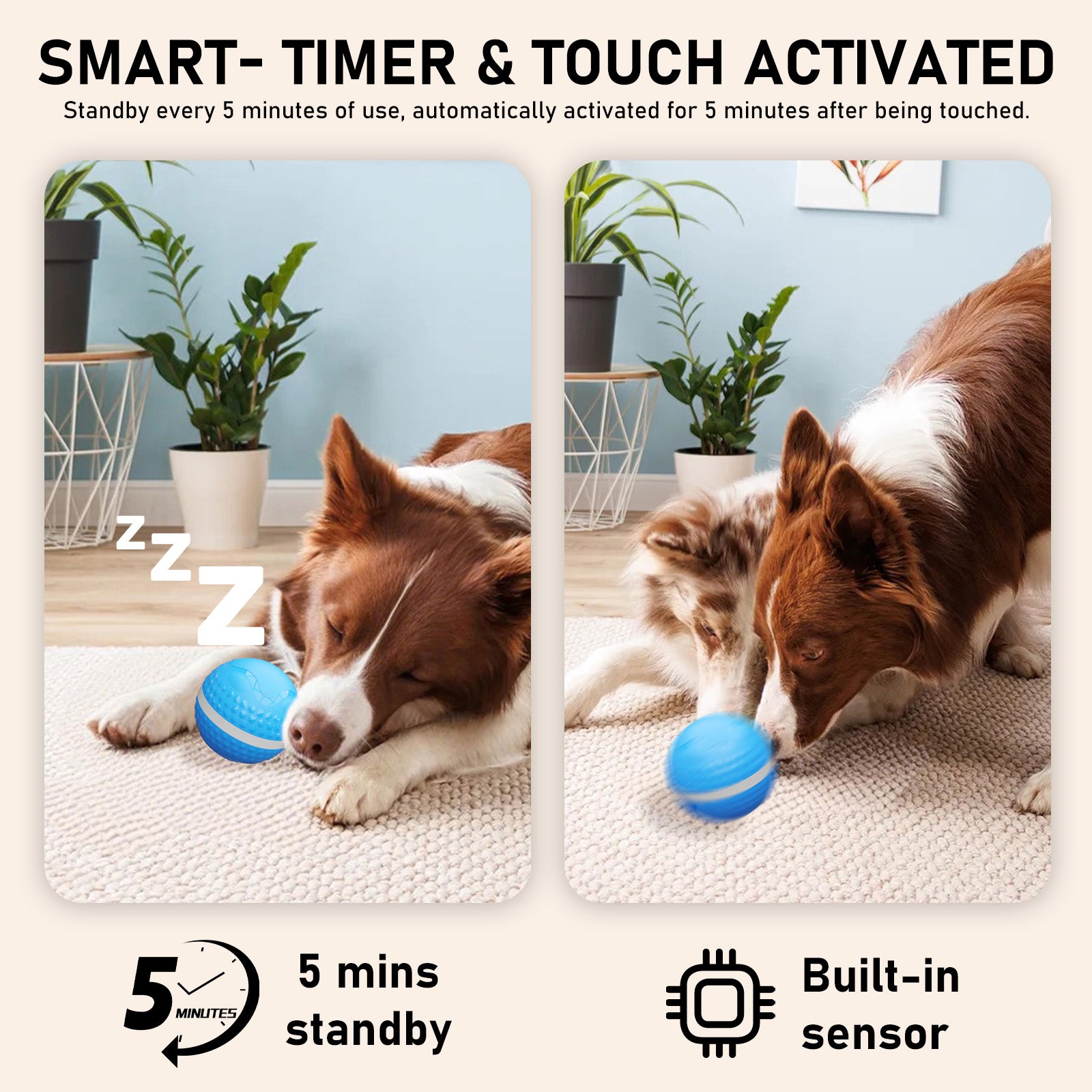 Smart Interactive Dog Toys, Automatic Moving Ball With Lighting Modes,  Interactive Dog Toys For Dog Enrichment & Stimulation, Motion Activated Rolling Toy For Medium And Large Dogs PawLuxe Vault